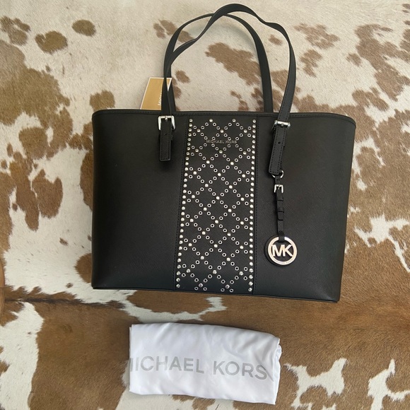 MICHAEL KORS  Jet Set Travel Embellished Tote - Picture 5 of 15